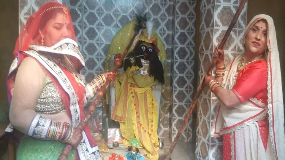 Krishna came to Barsana as Braj Dulha to play  world famous Lathmar Holi of Barsana