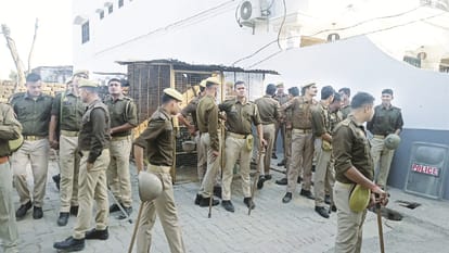 attachment action against absconding mafia for nine months, police force deployed in large numbers
