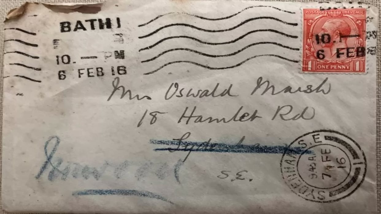 viral 100 year old lost letter arrive london address letter reach destination george