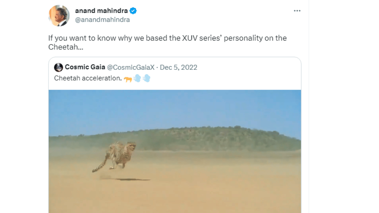 anand mahindra explain why xuv series design based on chetaah, mahindra xuv300 mahindra xuv 500 xuv400