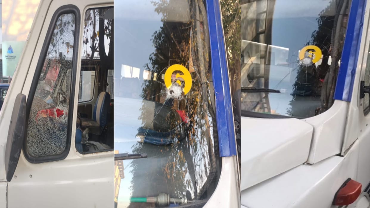 Firing on school bus, chaos created