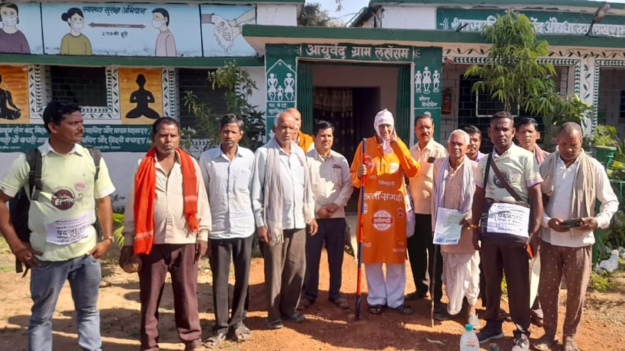 Veteran Nandkishore Chhattisgarhi language Jagar Padyatra completed