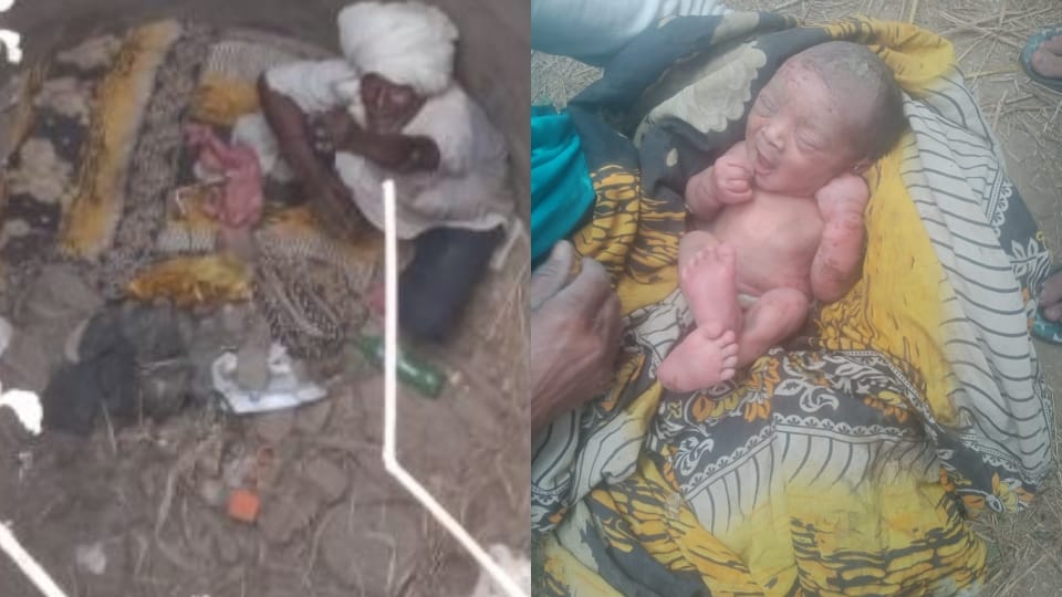 Newborn baby found abandoned in well referred to private hospital chandausi