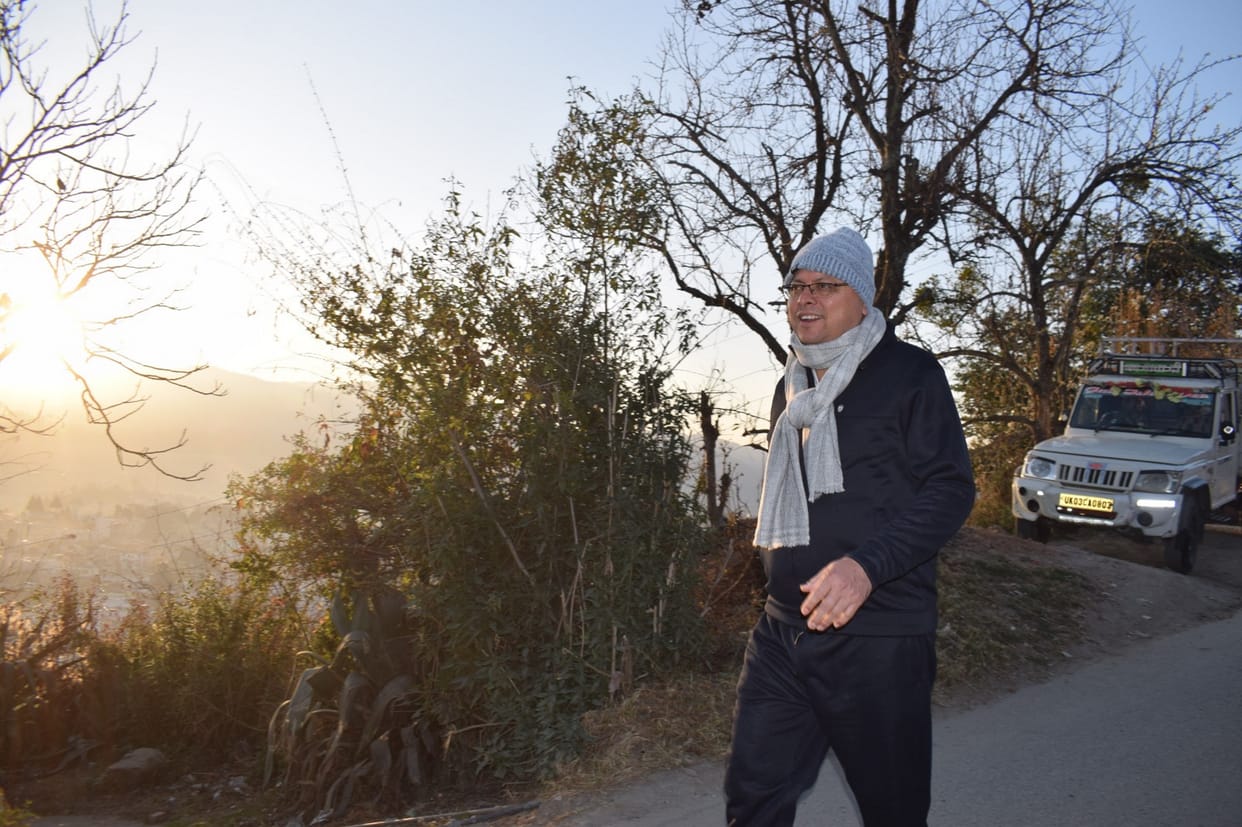 CM Dhami went on morning walk in Champawat took public feedback on development works encouraged youth