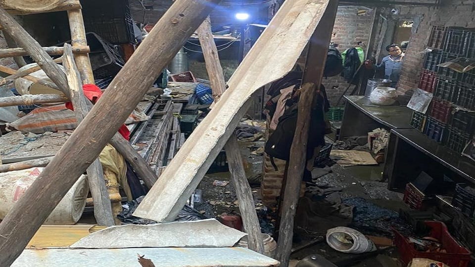 Explosion roof blown off explosion as soon aslighter was lit