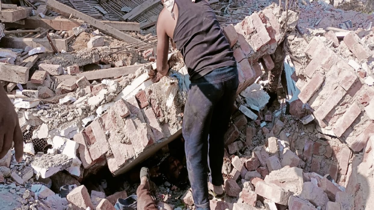 Boiler Explodes in Cold Storage of Former BSP MLA in Daurala of Meerut district and see photos