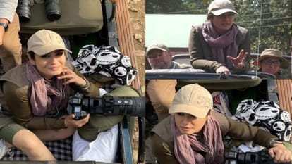 Actress Raveena Tandon reached Kanha Tiger Reserve, said- it is necessary to preserve forest-wildlife