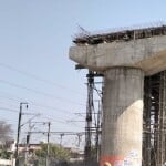 रूरा में निर्माणाधीन रेलवे ओवरब्रिज