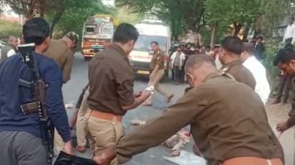 घटनास्थल पर मौजूद पुलिस