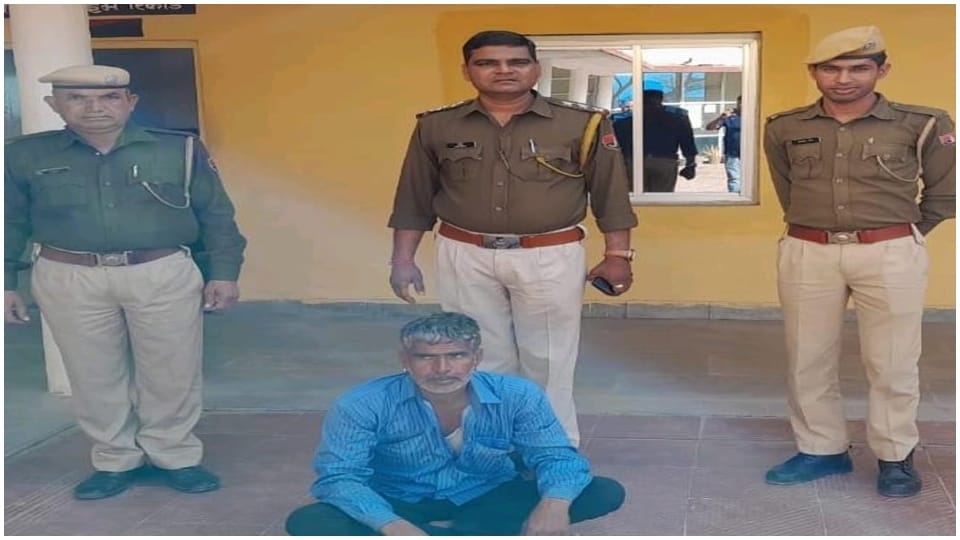 Accused of killing a bull by cutting its neck with an ax arrested in Nagaur