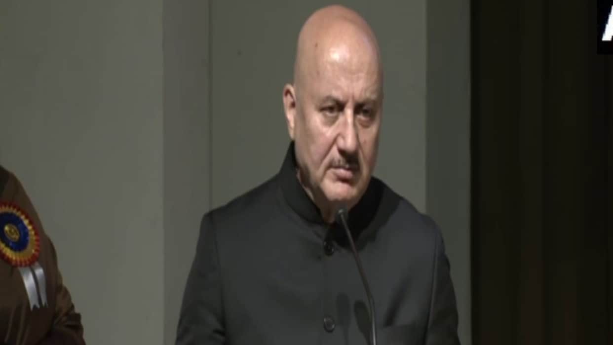 Anupam Kher talks about the Kashmir files at Global Kashmiri Pandit Conclave Delhi pledge to donate 5 lakhs