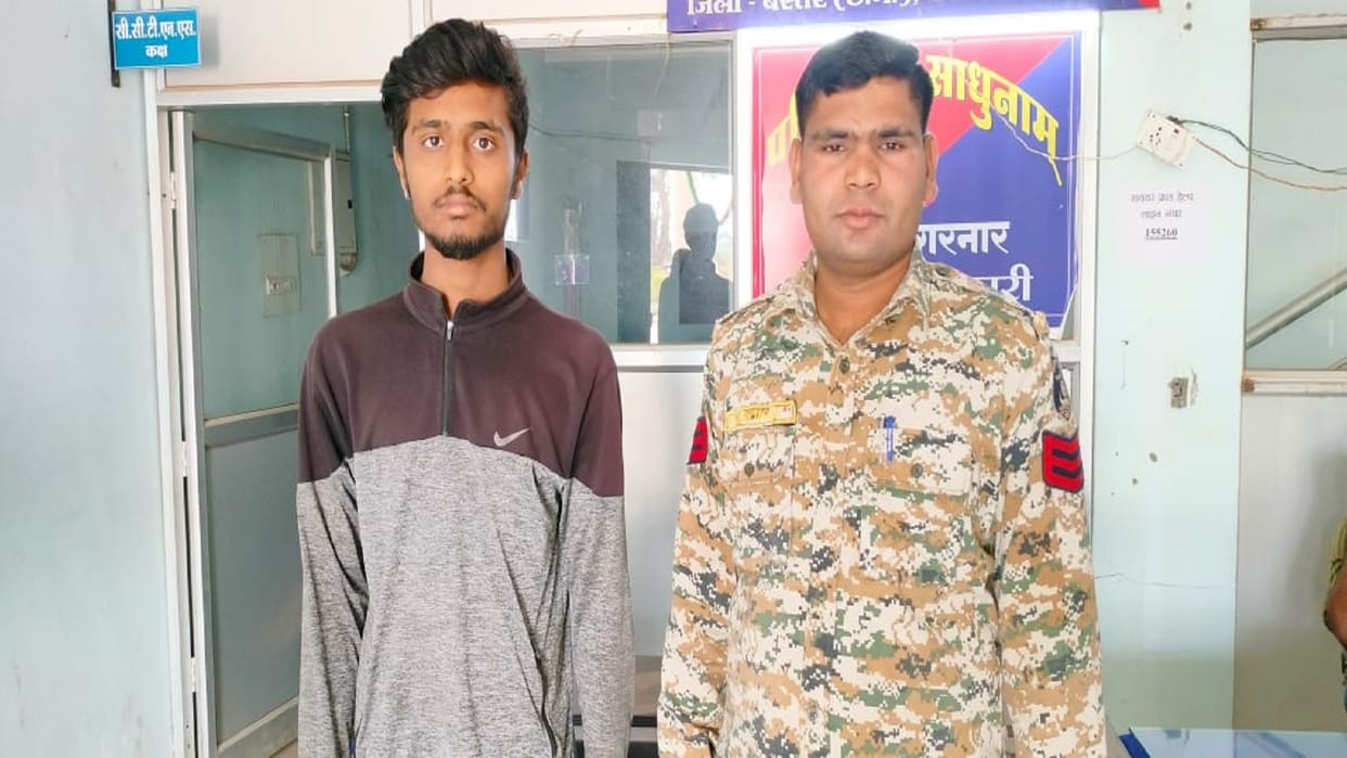Police caught an accused with five kg of ganja from the passenger bus