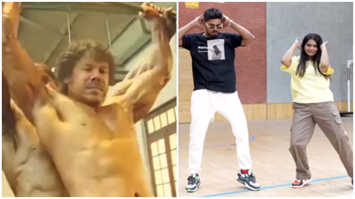 Video David Warner does action on Vikram film I Shreyas Iyer dances with sister on TUM-TUM song