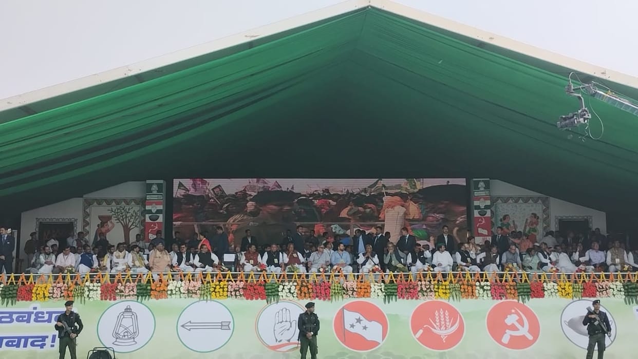 Mahagathbandhan rally in Purnia, Nitish-Tejashwi and Left united against BJP