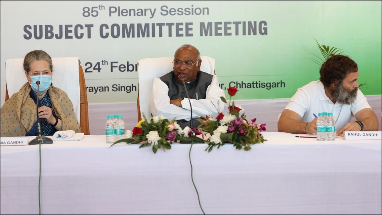 Congress 85th plenary session in Raipur Chhattisgarh Mallikarjun Kharge Rahul Gandhi latest updates