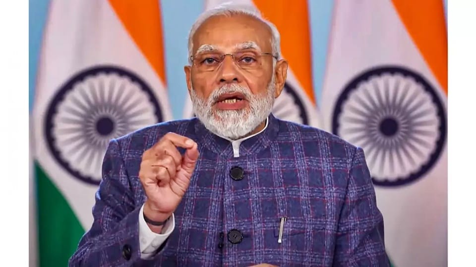 PM Modi said Agriculture sector annual budget Rises five fold to Rs 1.25 Lakh Crore Since 2014