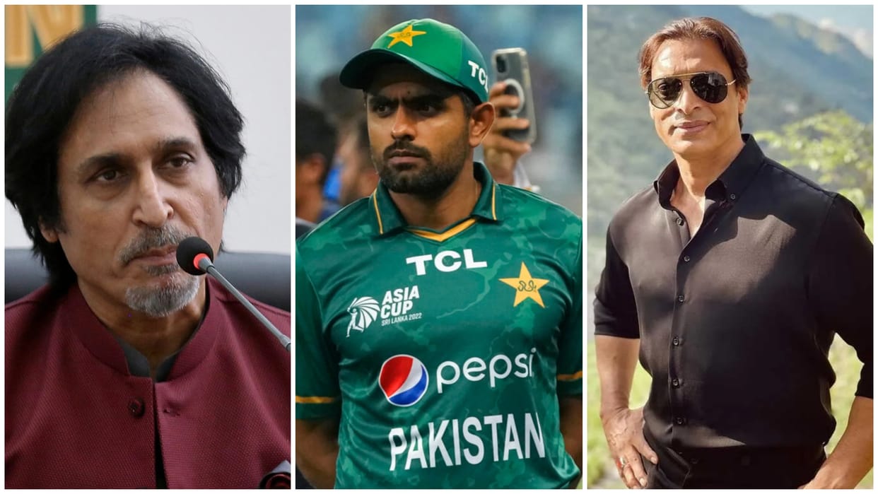 Ramiz Raja got angry on Shoaib Akhtar for Babar Azam criticism takes sunil Gavaskar Rahul Dravid name