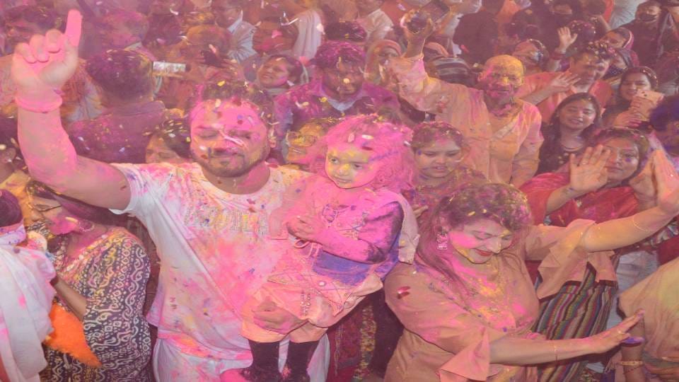 fervor of Holi festival is visible everywhere in Vrindavan at Mathura