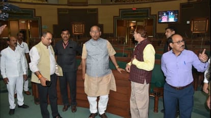 विधानसभा अध्यक्ष ने बजट सत्र की तैयारियों का निरीक्षण किया