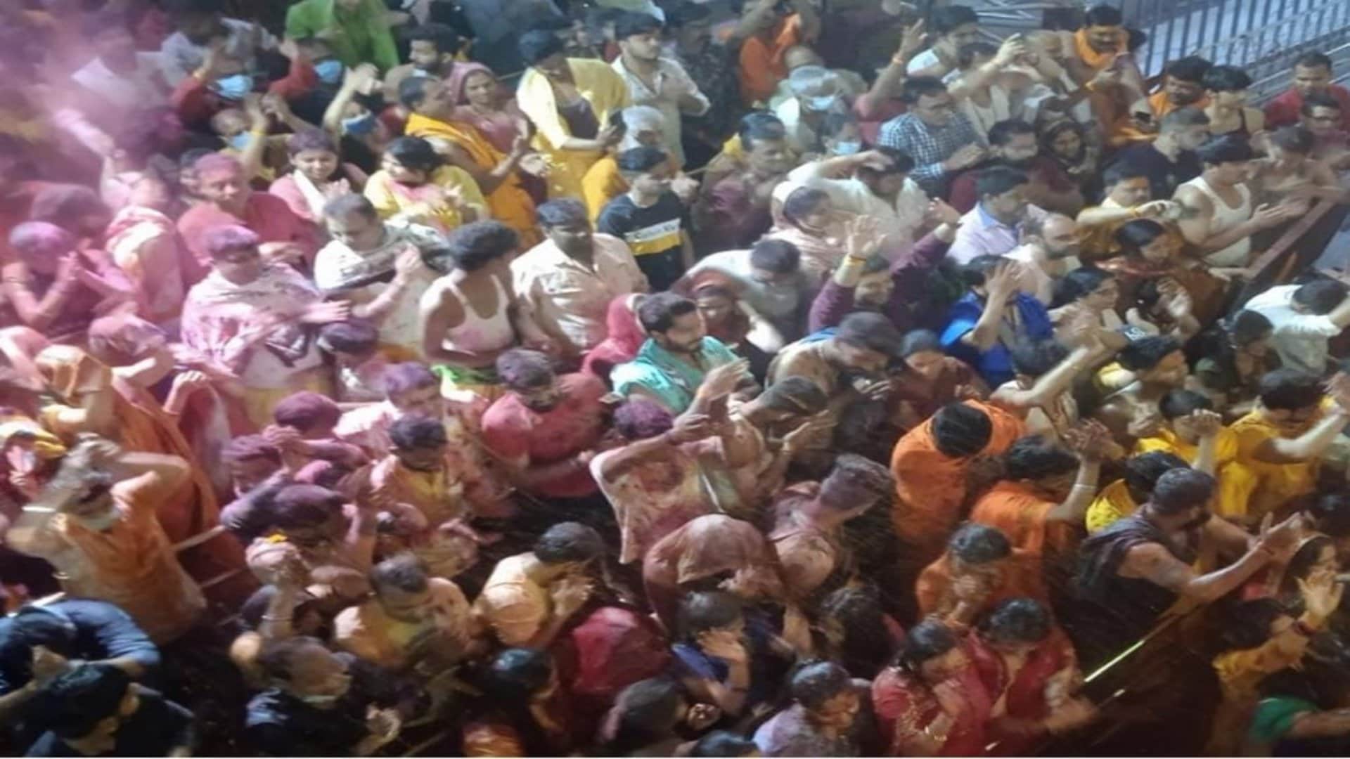 Ujjain Holi Festival 2023: Holi Rangpanchami Celebrations at Mahakal Temple With Religious Fervour