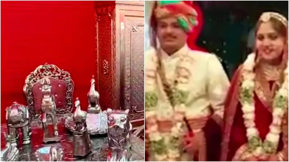 Rajasthans unique wedding, pali businessman gave silver sofa and bed in daughter wedding