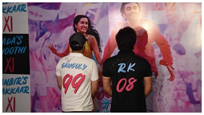Ranbir Kapoor spotted with Sourav Ganguly at Eden Gardens for the promotion of Tu Jhoothi Mai Makkar Film