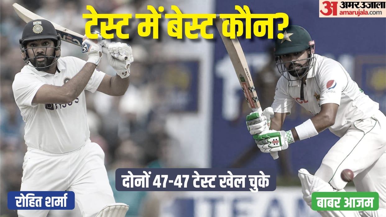 Rohit Sharma vs Babar Azam after 47 Test matches stats, records, centuries in tests