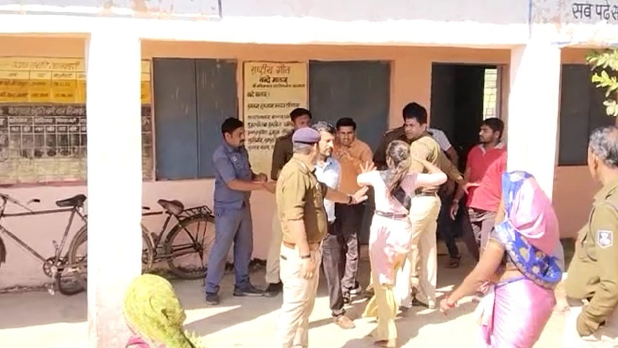 Teacher Ranjit Kirar suspended for indecent behavior with girl students Secondary School Isharpur Narmadapuram