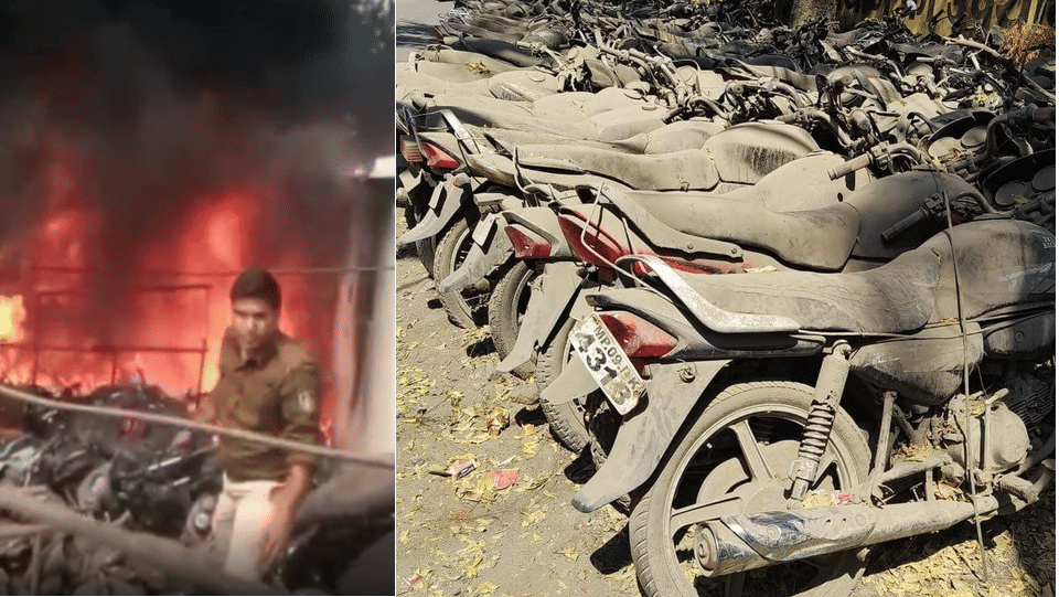 fire burn aag accident in vijay nagar thana indore