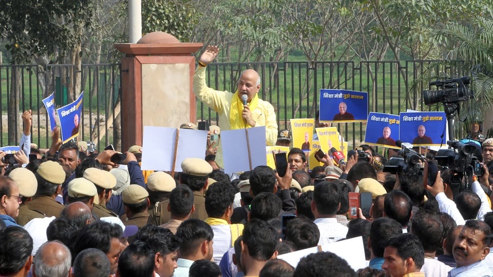 Delhi: Nationwide protest of the party against the arrest of Manish Sisodia today