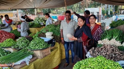 खाद्य विभाग ने सब्जी, फल की जांच के लिए नमूने लिए