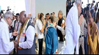 सीएम अतिथियों का स्वागत करते सीएम भूपेश