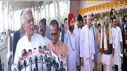 मीडिया से चर्चा करते मुख्यमंत्री भूपेश बघेल