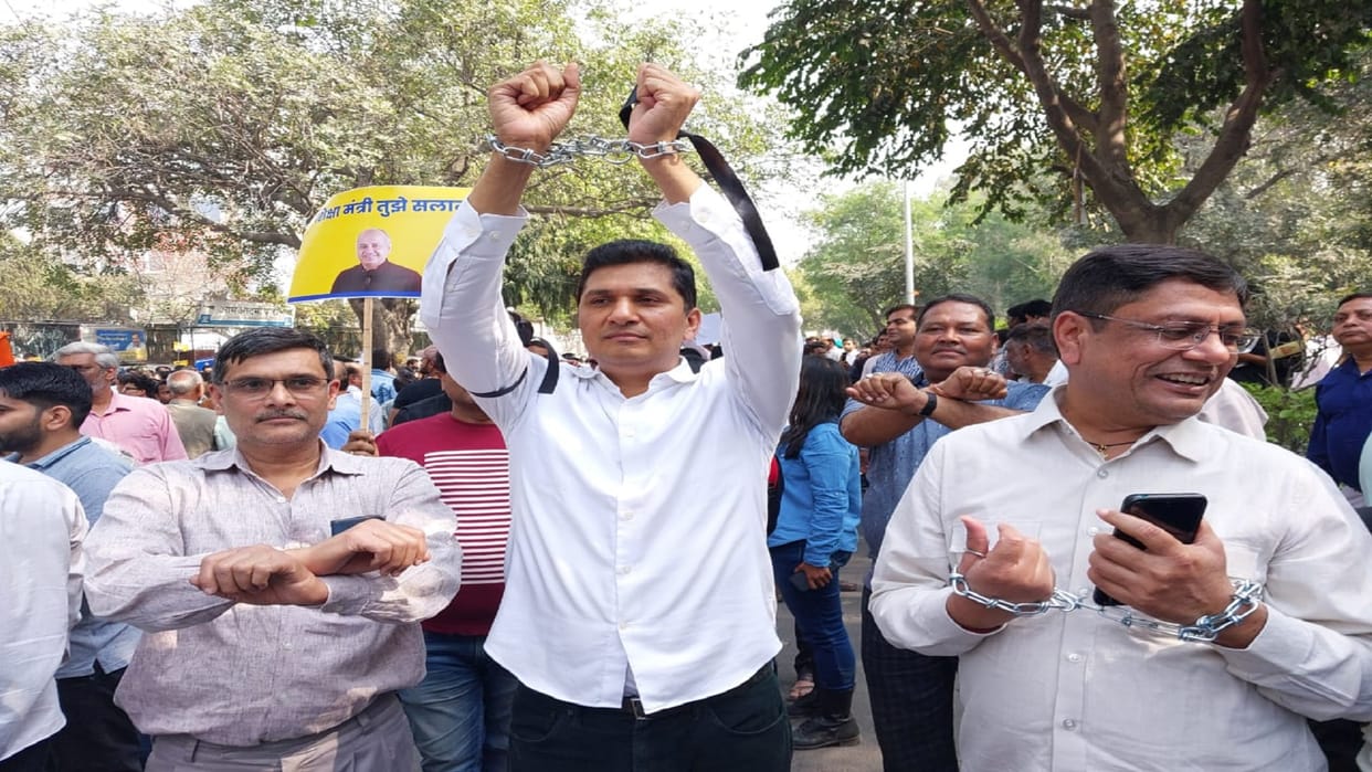 AAP strongly protested against arrest of Manish Sisodia