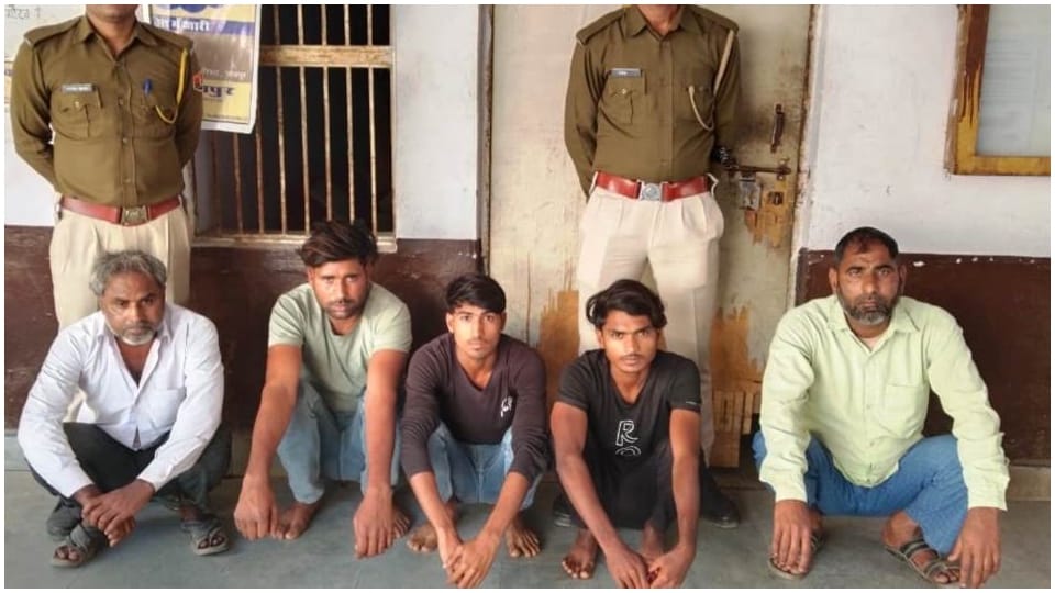 Five accused arrested for assaulting policemen in Bharatpur Rajastahn News