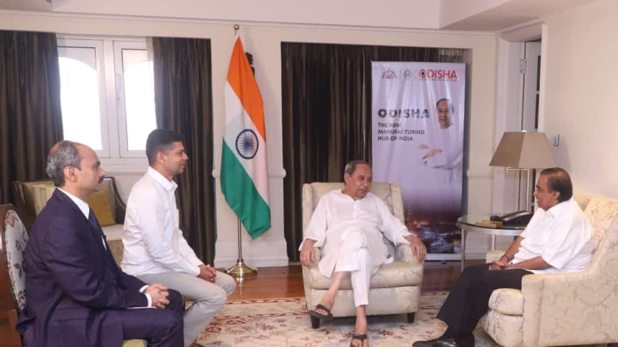 Odisha CM Naveen Patnaik met Reliance Industries CMD Mukesh Ambani in Mumba