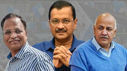 Arvind Kejriwal, Manish sisodiya and Satyendra Jain