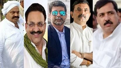अतीक अहमद, मुख्तार अंसारी, बदन सिंह बद्दो, धनंजय सिंह, बृजेश सिंह (बाएं से दाएं)