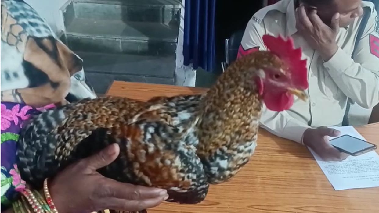 woman complained about attempt to kill her chicken in police station in bilaspur