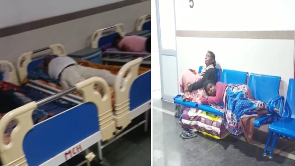 Video viral of labor ward men sleeping at Matra Shishu Hospital in Raigarh