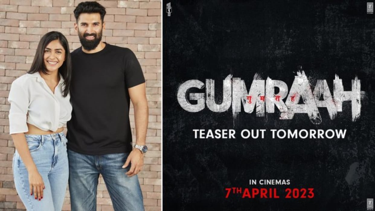 Gumraah: Aditya Roy Kapur Mrunal Thakur crime thriller film teaser to release on 1 march 2023