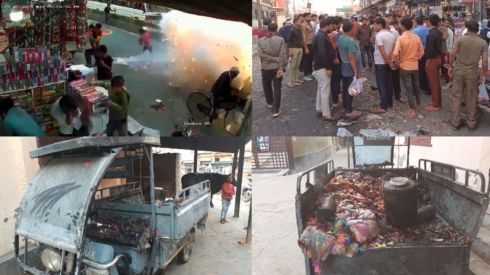 Greater Noida erikshaw catches fire during jagannath yatra one died after a day treatment one injured