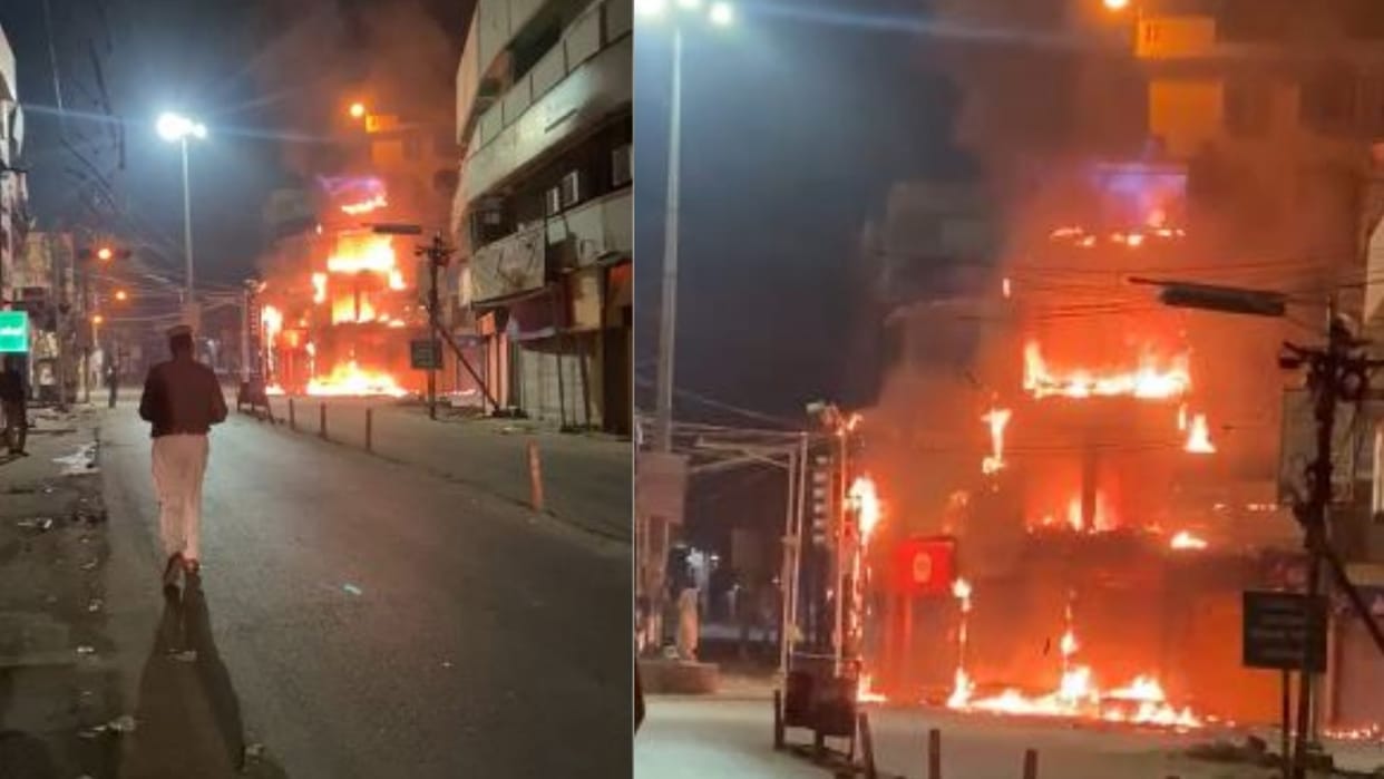 Fire broke out in a three-storey building in Bhagalpur