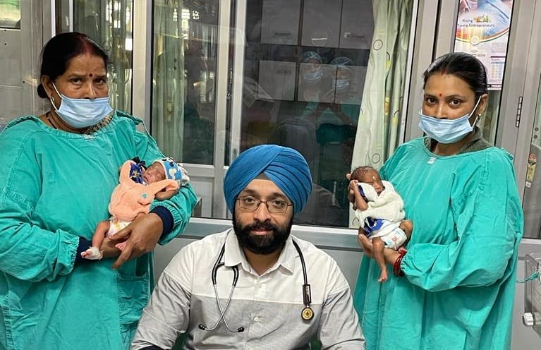 Doctor CS Gandhi rescues twins in critical condition in Kanpur