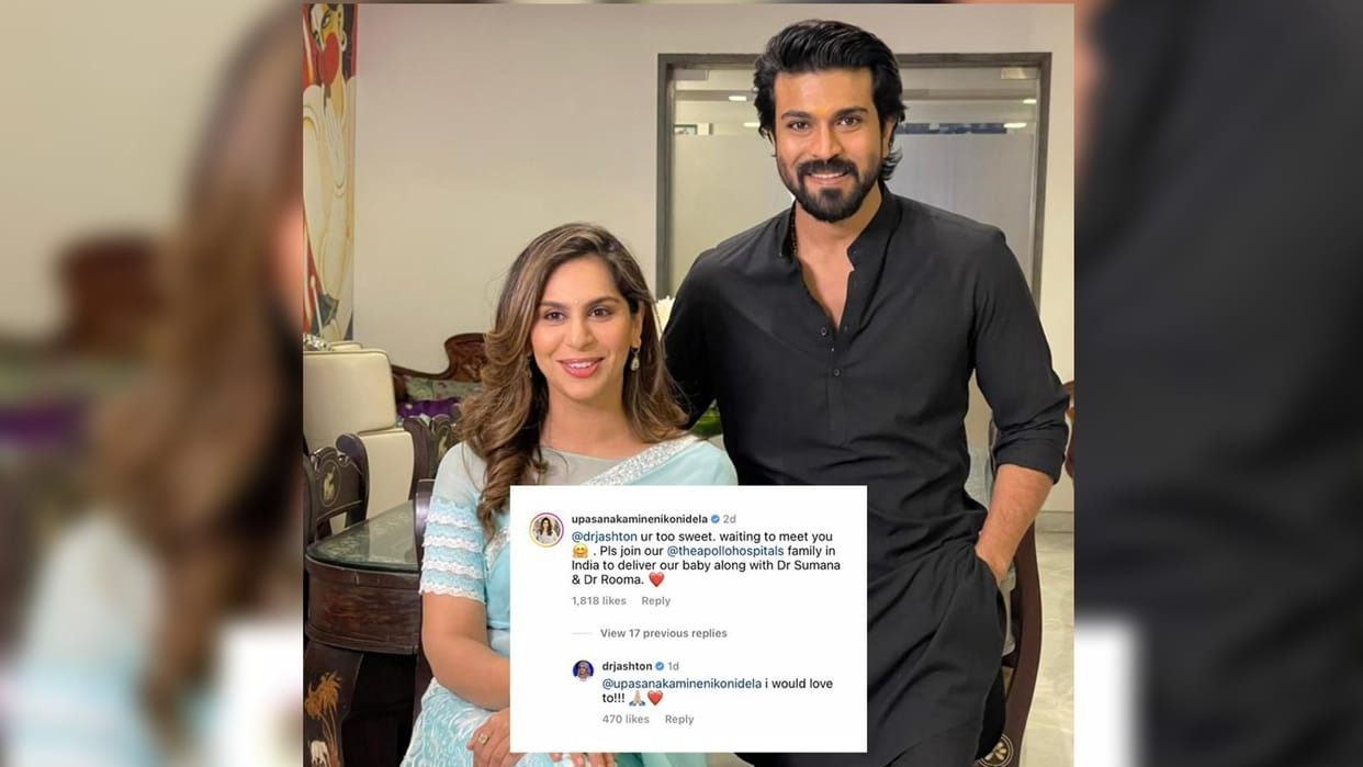 South Superstar Ram Charan Upasana Kamineni clear the air Their baby will be born in India