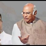 मल्लिकार्जुन खरगे, सोनिया गांधी और राहुल गांधी।