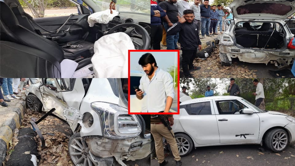 Greater Noida young man dead body found outside his car cng cylinder was kept on him police suspect murder