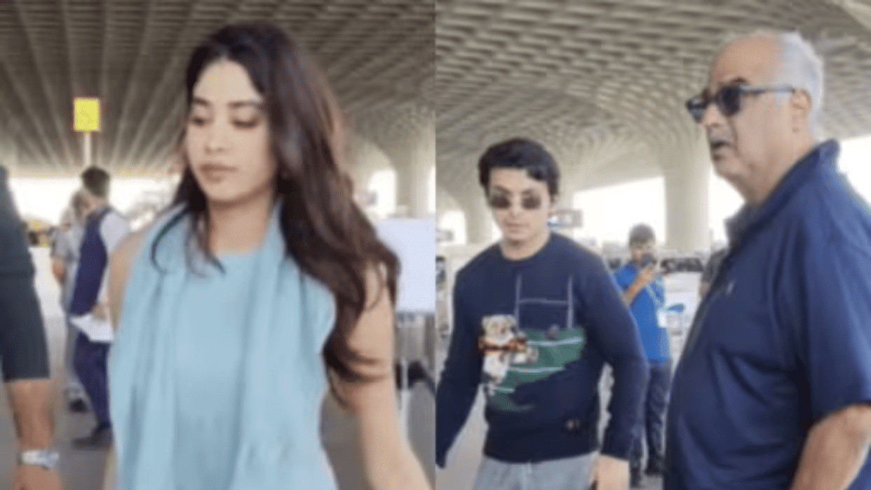 Janhvi Kapoor Khushi Kapoor Boney Kapoor Shikhar Pahariya on Family Trip watch Video