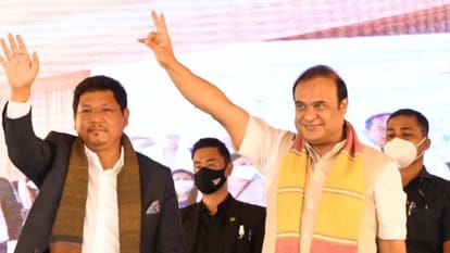 कोनराड संगमा और हिमंत बिस्व सरमा।