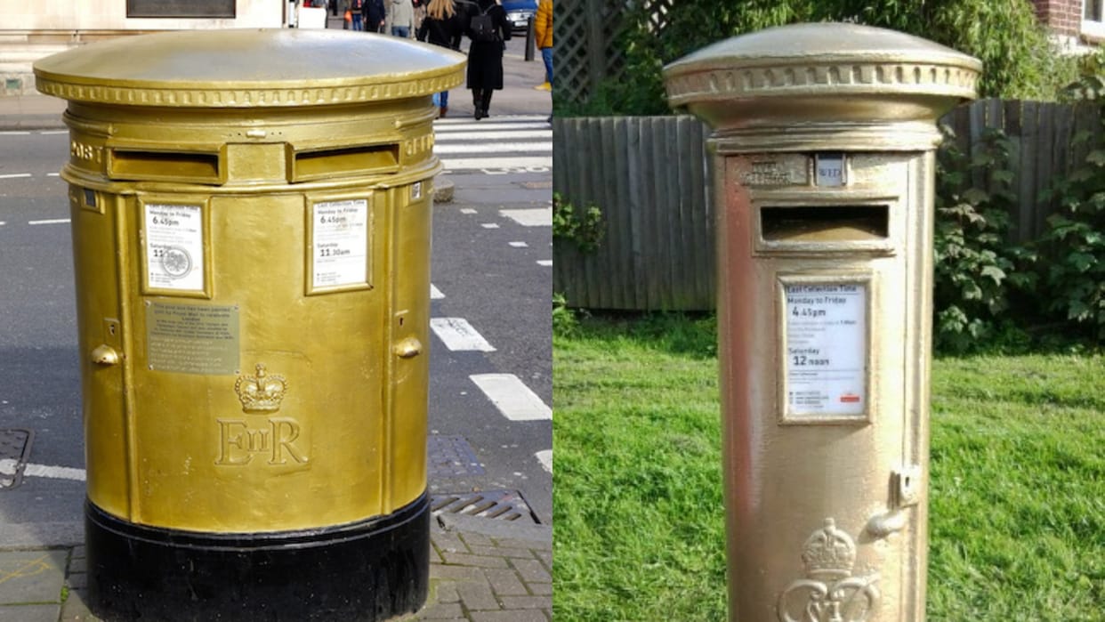 Olympics: Golden post boxes reminding London Olympic-Paralympic gold winners, become heritage